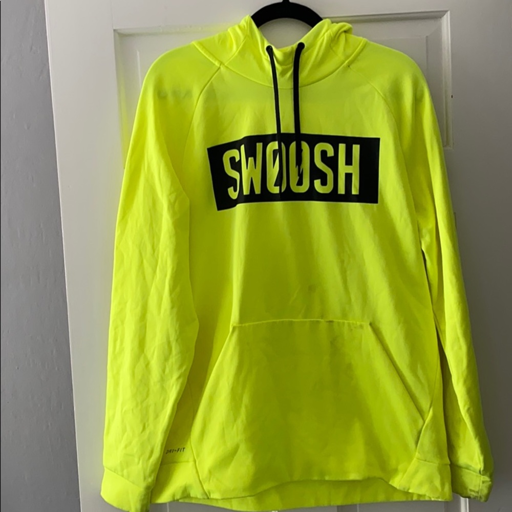 neon yellow nike hoodie